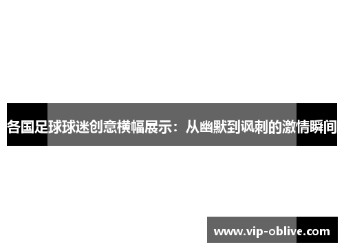 各国足球球迷创意横幅展示：从幽默到讽刺的激情瞬间
